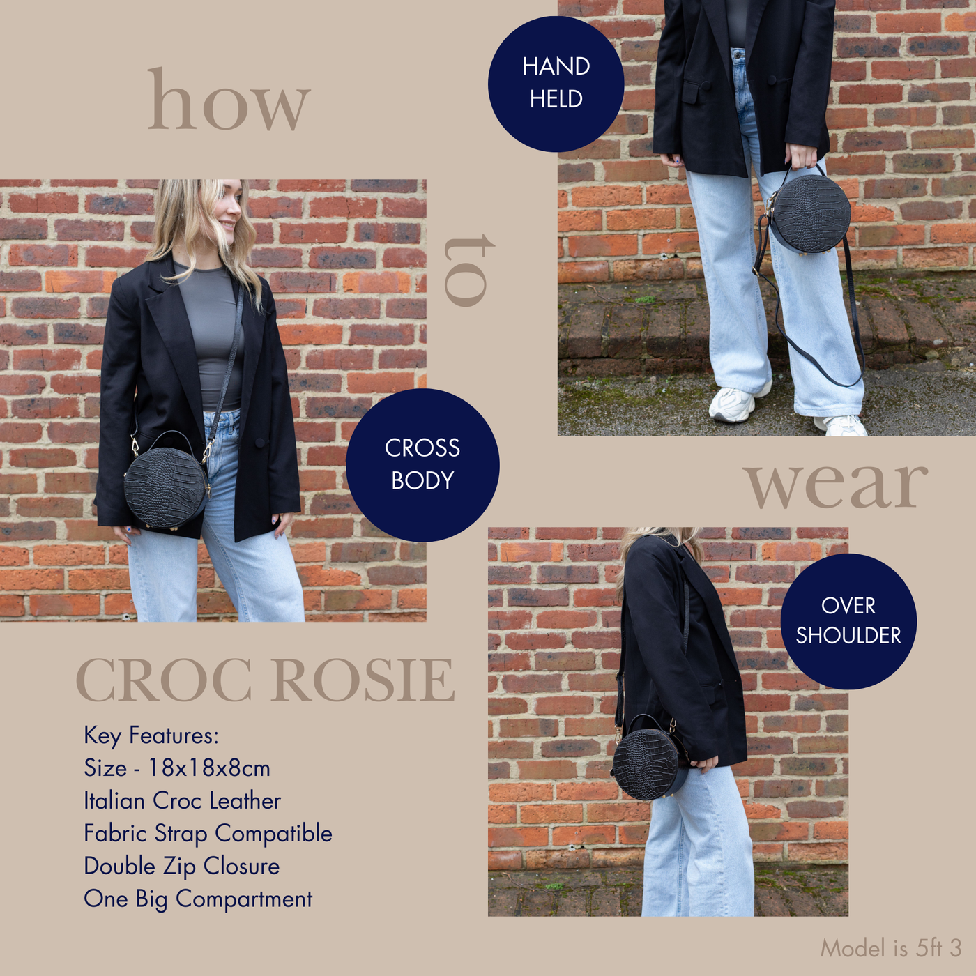 The Rosie Circle Croc Bag