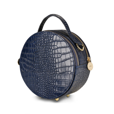 Navy Croc Rosie Circle Bag