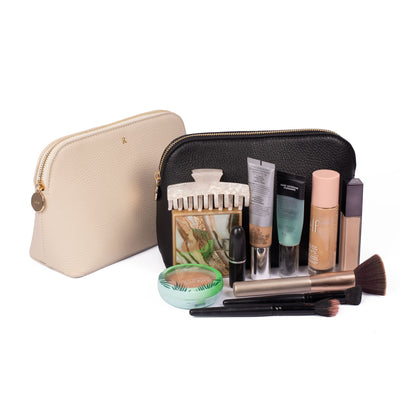 Cream Makeup Bag