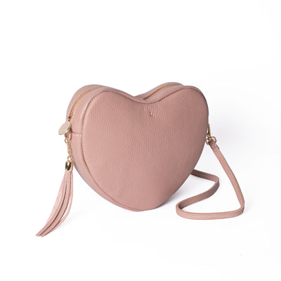 Dusky Pink Ella Heart Bag & Keyring Valentine's Gift Set