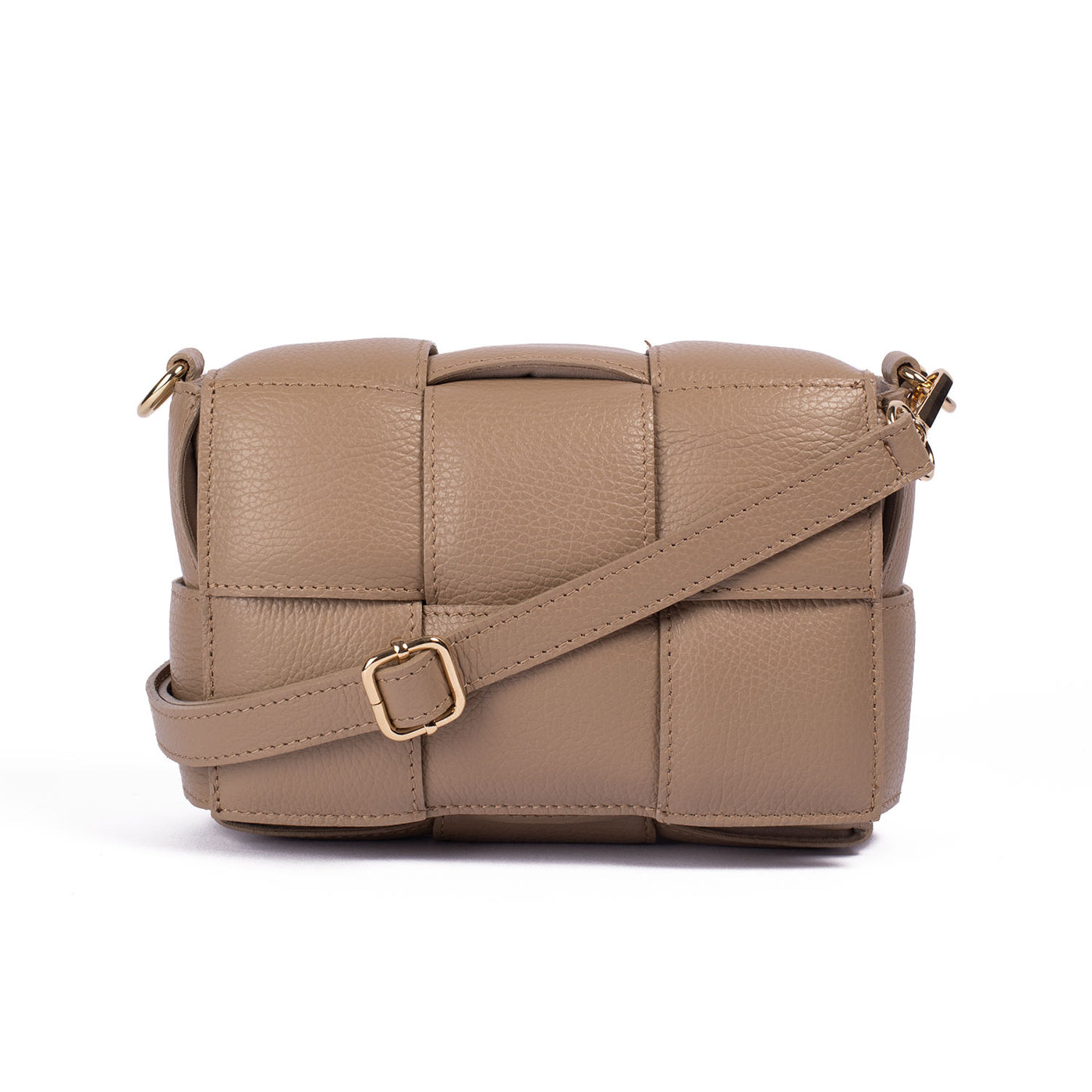 Dark Taupe Lucia Woven Cross Body