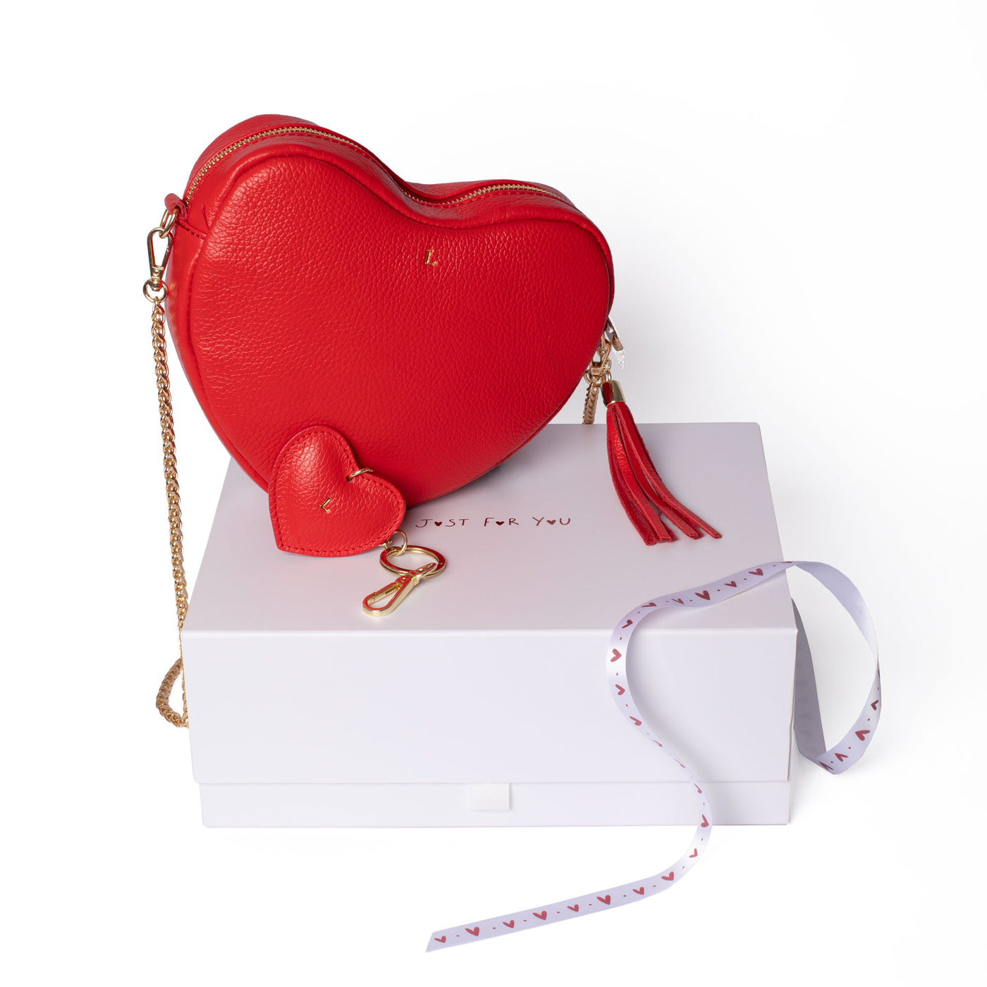 Red Ella Heart Bag & Keyring Mother's Day Gift Set