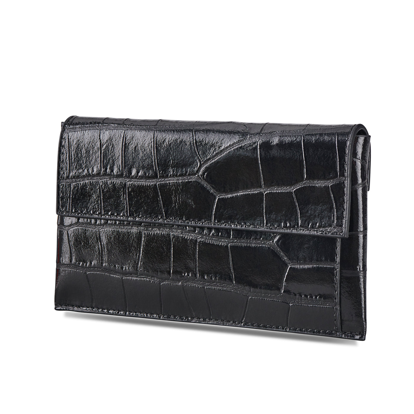 Black Croc Sheen Wallet